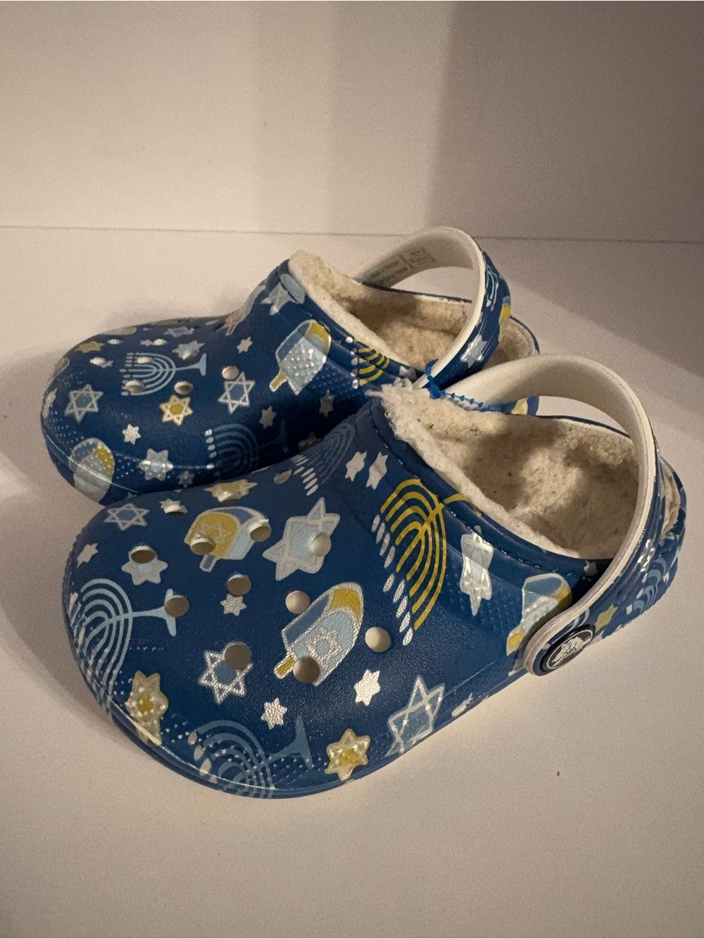 Crocs Classic Lined Hanukkah Clogs Kids Size 8